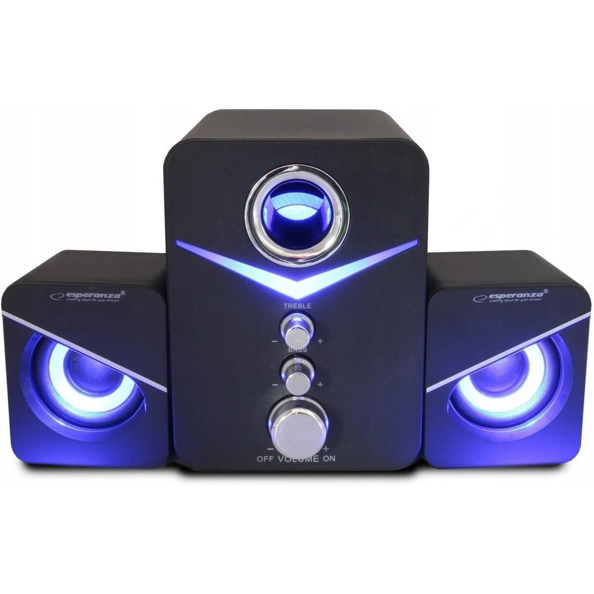 Boxe 2.1 Cancan cu USB si jack 3.5 mm, cablu 1.2 m, control volum
