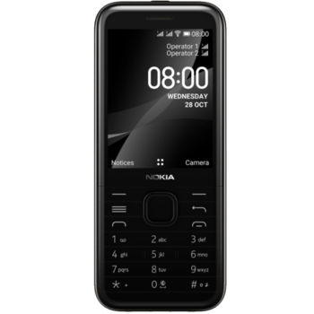 Telefon mobil Nokia 8000, Dual SIM, 4GB, 4G, Black Telefon mobil Nokia 8000, Dual SIM, 4GB, 4G, Black