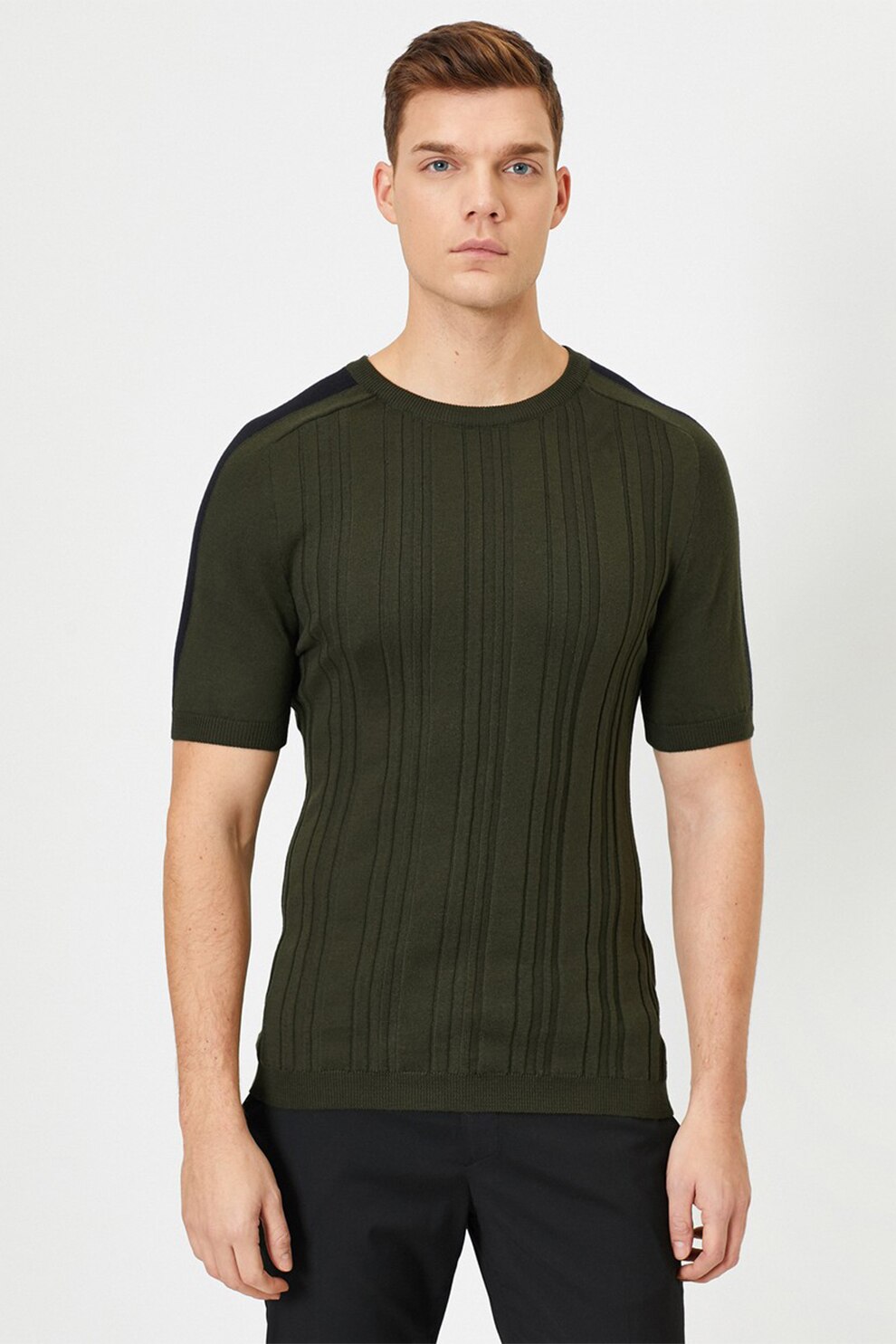 KOTON, Tricou cu maneci raglan, Verde militar, S