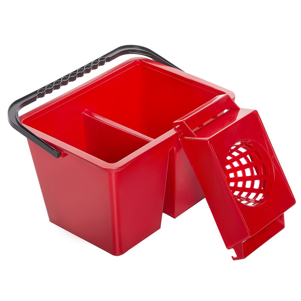 Galeata cu 2 compartimente CUBOLIMP rosie,14 L Cisne