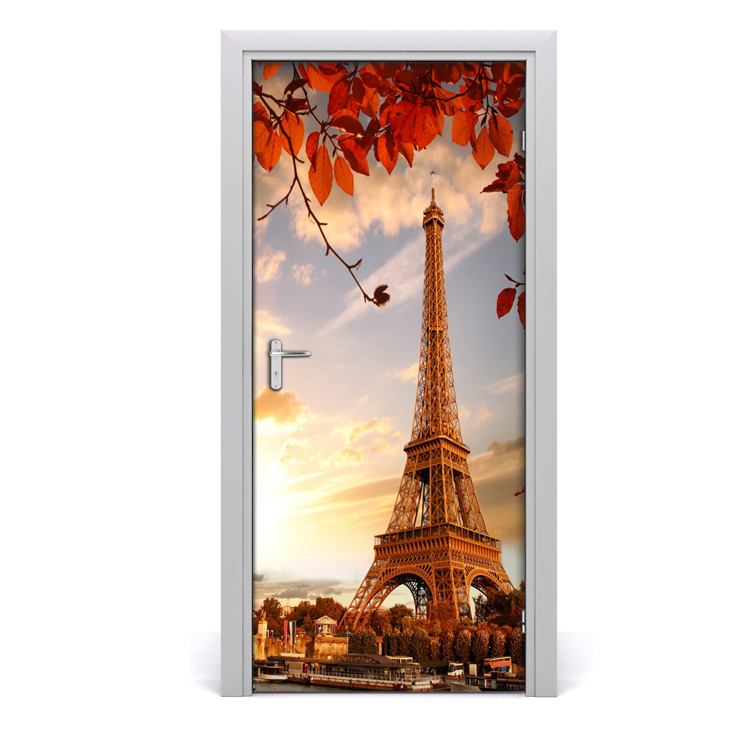 Autocollant Mural Géant Tour Eiffel Tulup - 95x205 Cm, Bleu, Style Moderne (neuf)