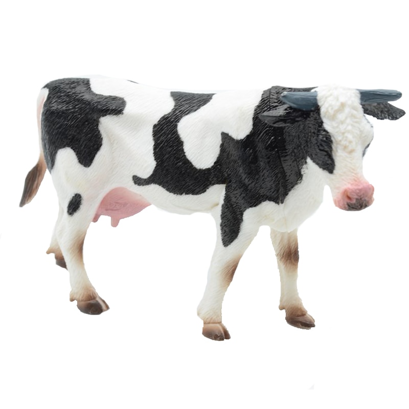 Figurina vaca 14 cm Midex 573985-1V, Alb
