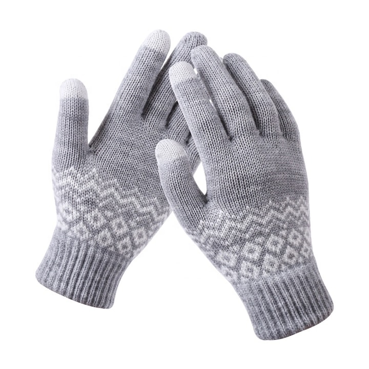 Manusi touchscreen Suede Gloves ST0003 - Gri
