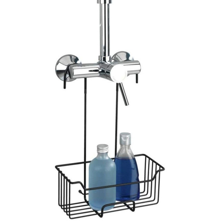 Raft de baie suspendat pe un robinet de dus CADDY MILO, negru, WENKO - negru