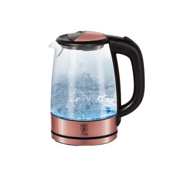 Fierbator electric, cu cana din sticla, 2000 W, 1.7 l, I-Rose Line Collection, Berlinger Haus - BH-9078 Fierbator electric, cu cana din sticla, 2000 W, 1.7 l, I-Rose Line Collection, Berlinger Haus - BH-9078