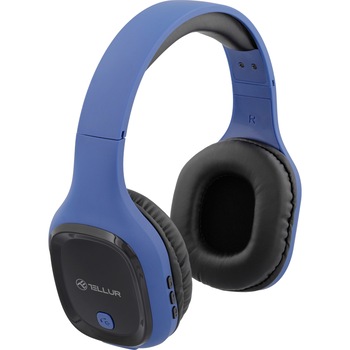 Casti Over-ear Bluetooth Tellur Pulse, Microfon, Albastru Casti Over-ear Bluetooth Tellur Pulse, Microfon, Albastru