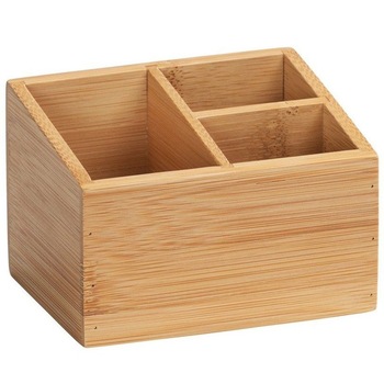 Organizator de baie TERRA, 3 compartimente, bambus, 12 x 9 x 8,5 cm, Wenko Organizator de baie TERRA, 3 compartimente, bambus, 12 x 9 x 8,5 cm, Wenko