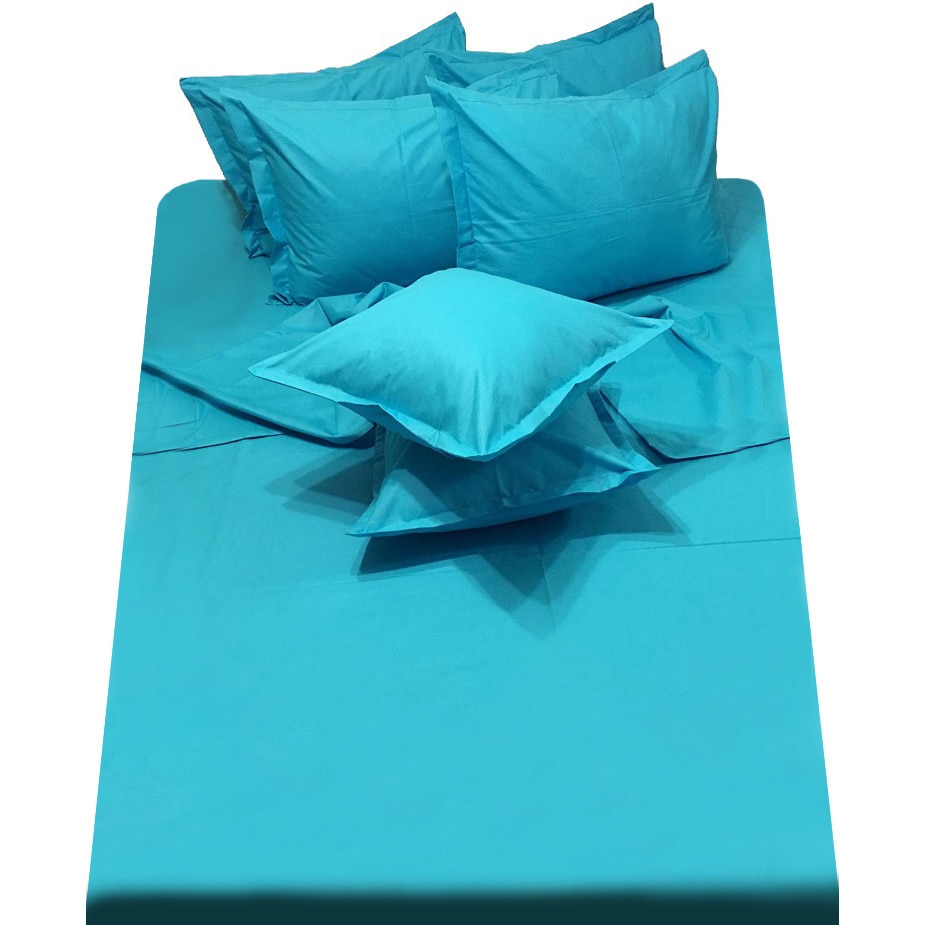 Set lenjerie, 8 piese bumbac ranforce, pentru saltea de 1,80m sau mai mare, by Liz Line - L8R1KS