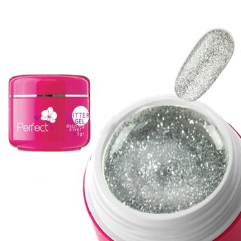 Gel Uv Unghii Color Sclipici Dazzling Silver Gel Uv Unghii Color Sclipici Dazzling Silver