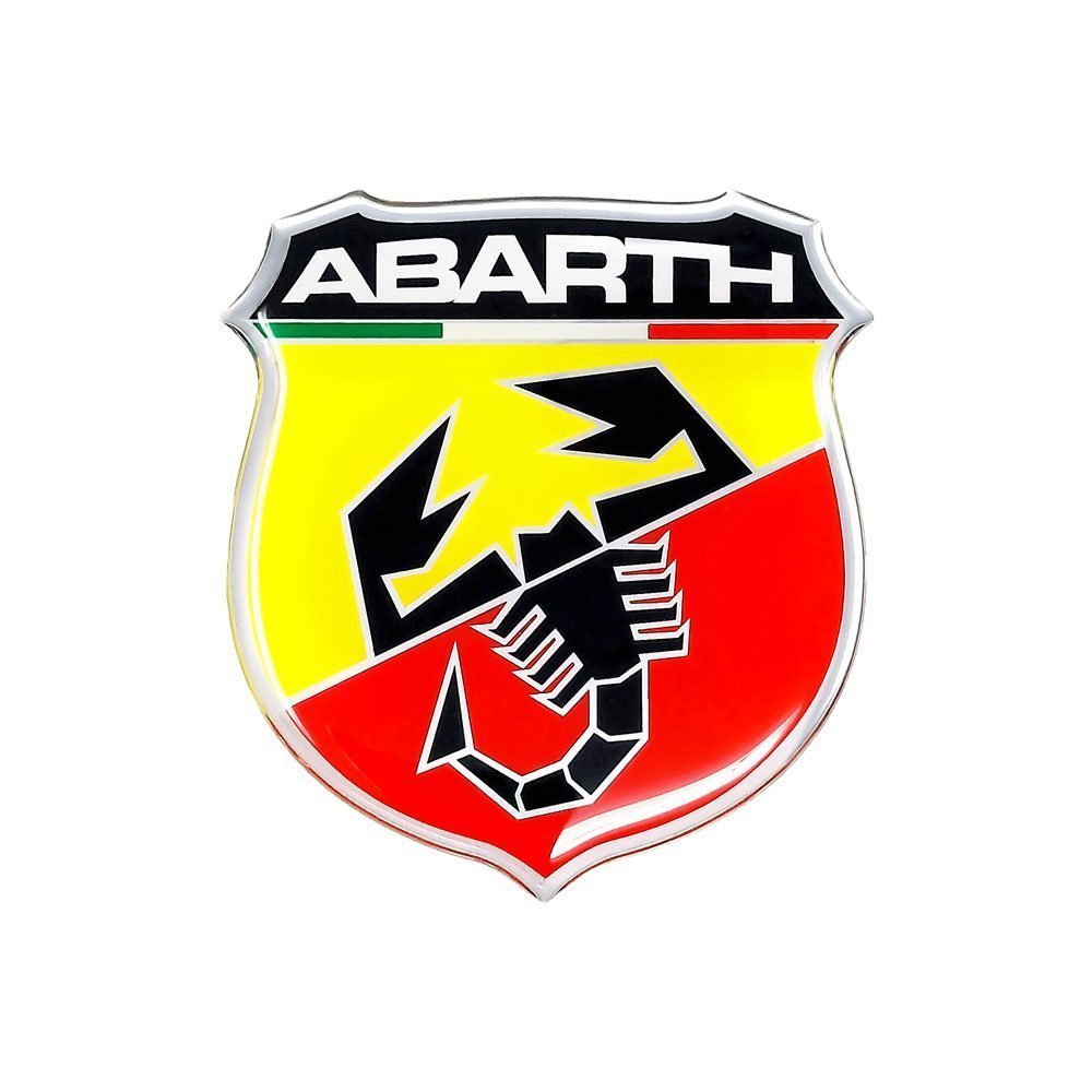 Sticker 3D, Oficial Abarth, Scut 50 mm, Multicolor