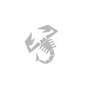 Adeziv, Oficial Abarth, Scorpionul 120 mm, Argintiu Adeziv, Oficial Abarth, Scorpionul 120 mm, Argintiu