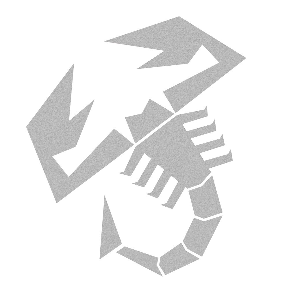 Autocolant Abarth Oficial Scorpionul 240 mm, Argintiu