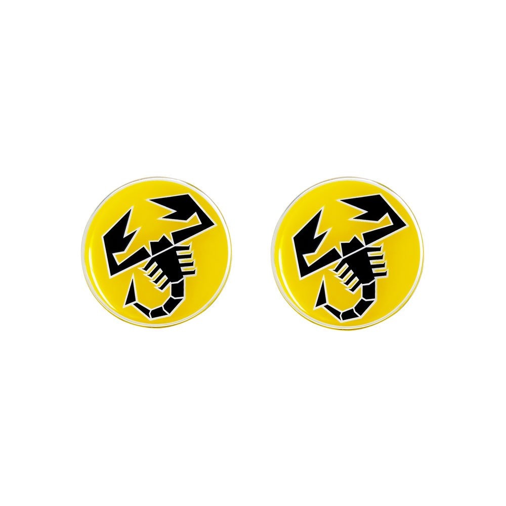 Set de 2 Stickere 3D, Oficial Abarth, Scorpionul 21 mm, Galben