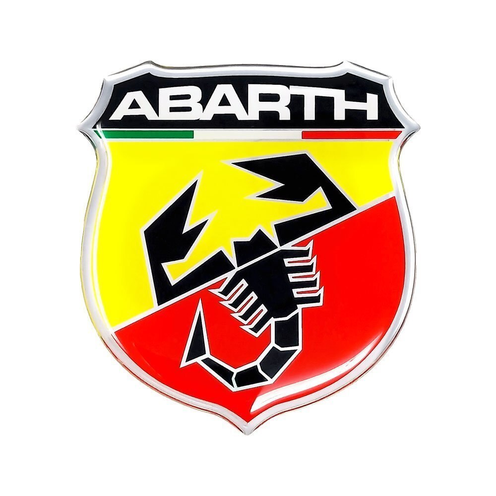 Sticker auto Abarth, Model Scudetto 3D, 80 mm, Multicolor