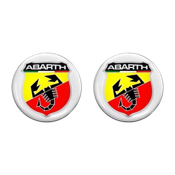 Set de 2, Stickere 3D, Oficial Abarth, Scut 12 mm, Multicolor Set de 2, Stickere 3D, Oficial Abarth, Scut 12 mm, Multicolor