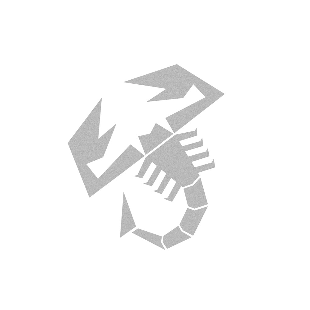 Autocolant, Oficial Abarth, Scorpionul 160 mm, Argintiu