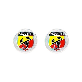 Set de 2 Piese Sticker 3D, Oficial Abarth, Scut 21 mm, Multicolor Set de 2 Piese Sticker 3D, Oficial Abarth, Scut 21 mm, Multicolor