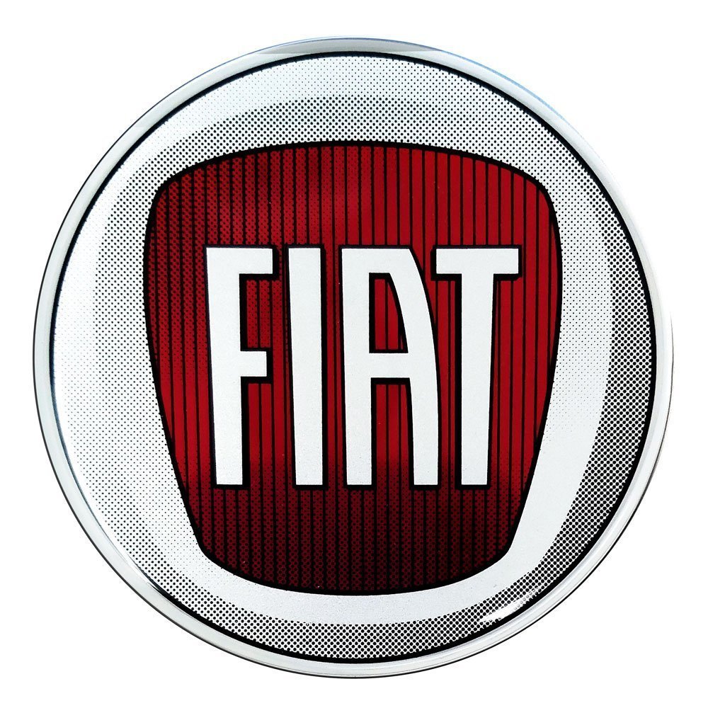 Sticker 3D, Oficial Fiat, 75 mm, Rosu