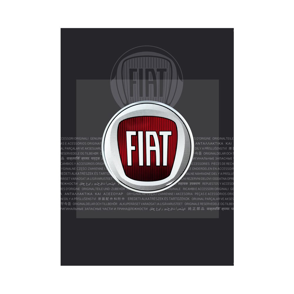 Fiat 21223 Official 3D Sticker Logo 48 mm