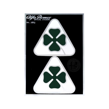 Set 2 stickere auto cromate, Modello Quadrifoglio, Alfa Romeo, Multicolor Set 2 stickere auto cromate, Modello Quadrifoglio, Alfa Romeo, Multicolor