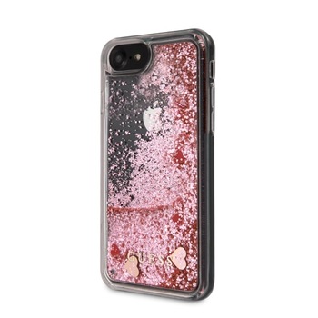 Husa iPhone SE 2020 / iPhone 7 / iPhone 8 Guess Glitter Hearts Roz Husa iPhone SE 2020 / iPhone 7 / iPhone 8 Guess Glitter Hearts Roz