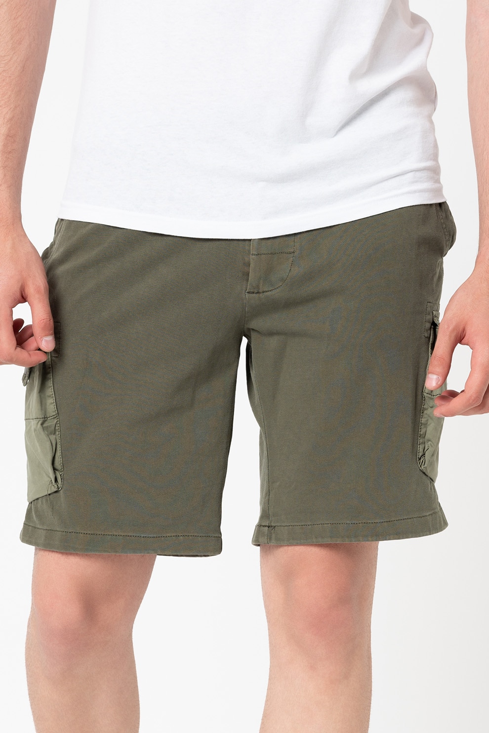 Replay, Bermude cargo cu snur in talie, Verde feriga