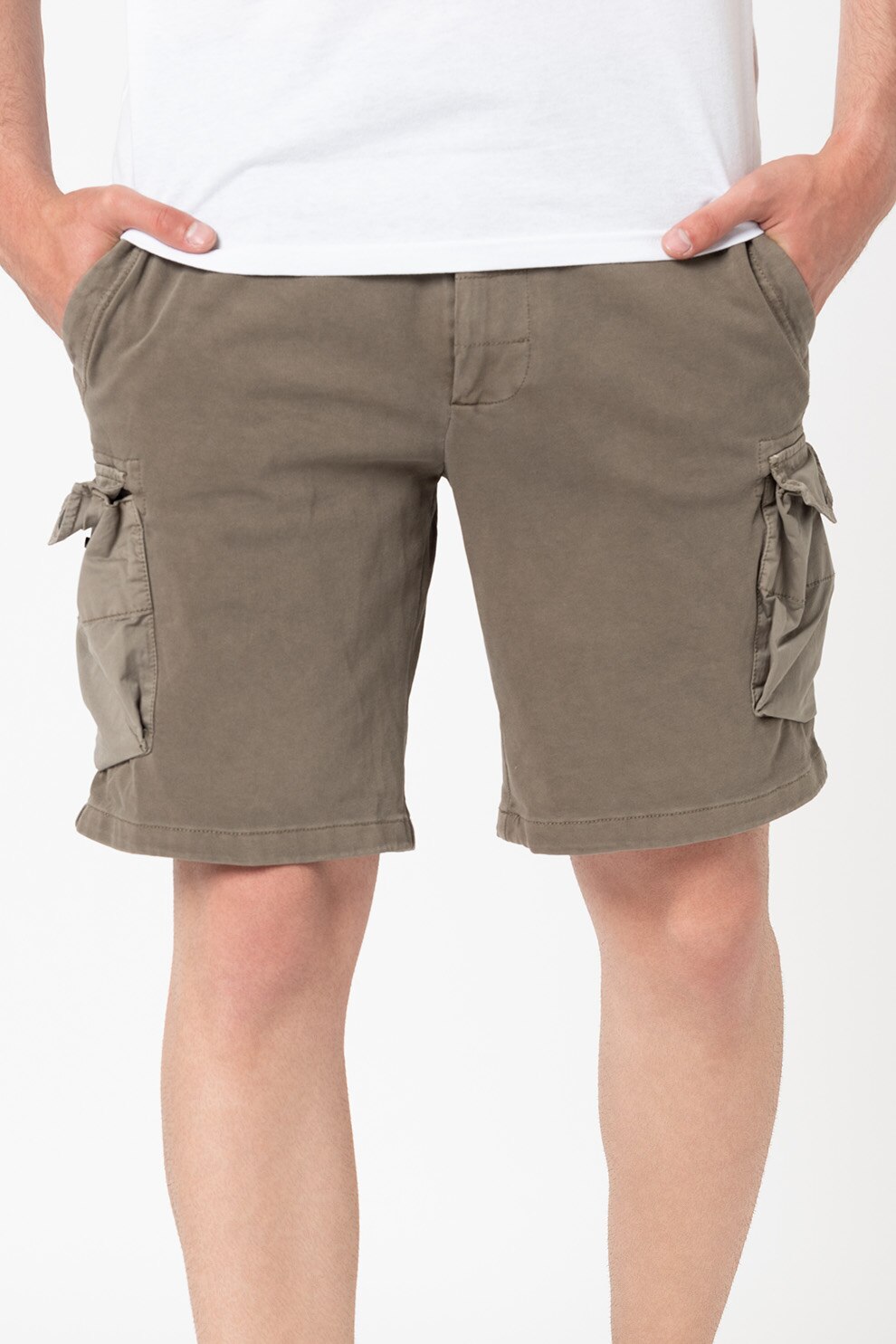 Replay, Bermude cargo cu snur in talie, Verde militar