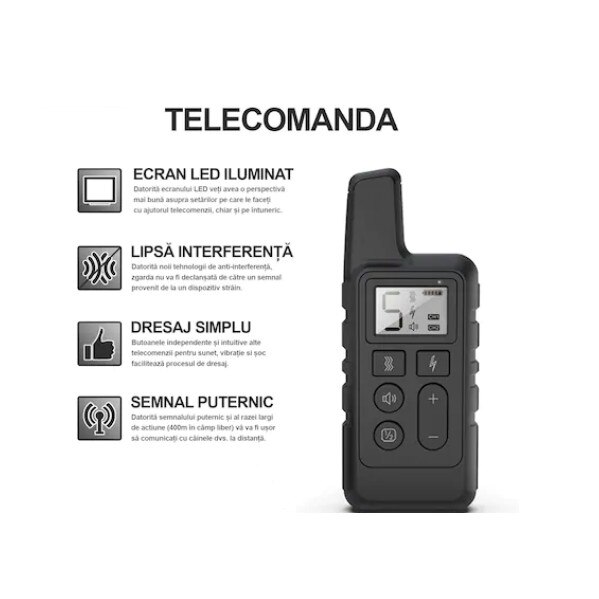 Акумулаторна електрическа яка за обучение на кучета, водо- и ...