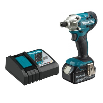 Masina de insurubat cu impact Makita DTD156SF cu 1 acumulator, Li-Ion, 18 V, 3 Ah, 155 Nm, M5-M14, turatie reglabila, led iluminare Masina de insurubat cu impact Makita DTD156SF cu 1 acumulator, Li-Ion, 18 V, 3 Ah, 155 Nm, M5-M14, turatie reglabila, led iluminare