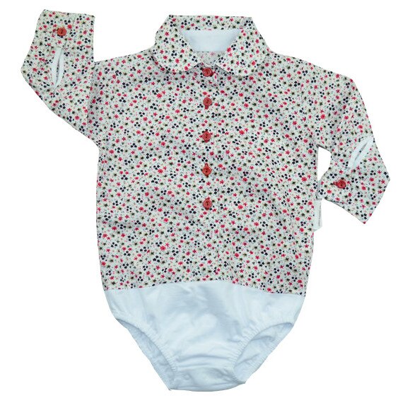 Camasa tip body pentru fete Mini Bimbi MNBEF10-R1, Rosu, 86