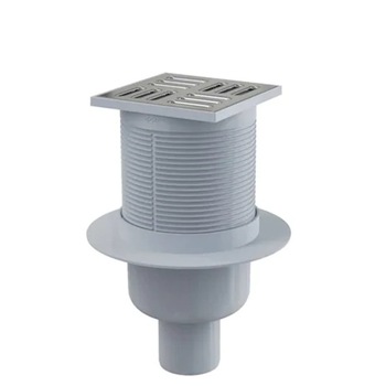 Sifon pardoseala cu gratar otel inoxidabil Alcaplast APV2 105×105 mm, cu iesire verticala Sifon pardoseala cu gratar otel inoxidabil Alcaplast APV2 105×105 mm, cu iesire verticala