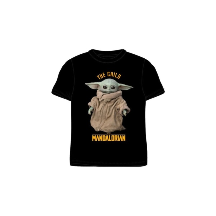 Star Wars The Mandalorian Baby Yoda Gyermek póló, fekete