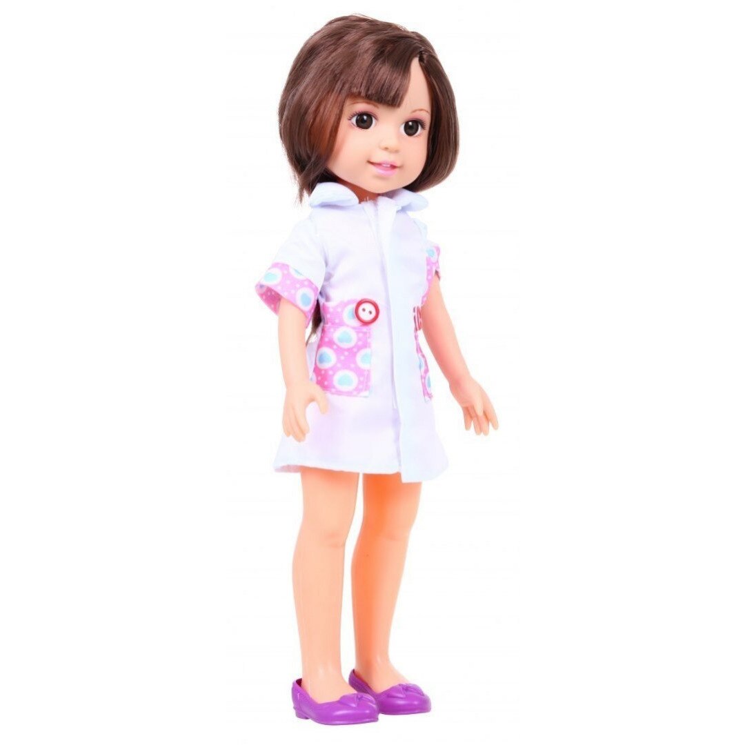 Papusa LeanToys bruneta doctor cu accesorii