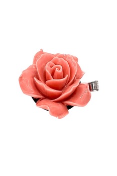 Pandativ Argint 925 mare, cu trandafir de coral Pandativ Argint 925 mare, cu trandafir de coral