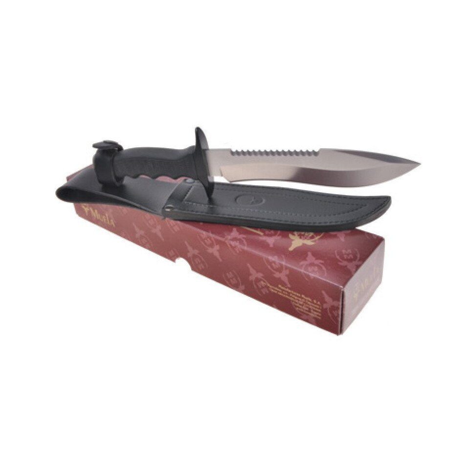Cutit vanatoare Muela 85-181, otel inoxidabil, teaca piele, lama 17.5 cm