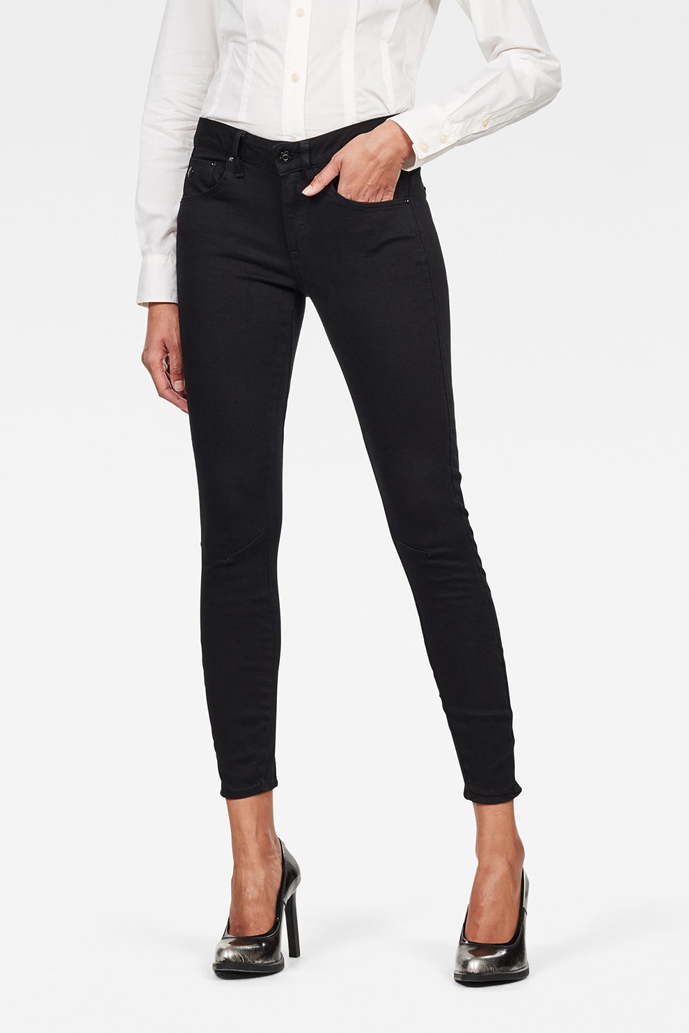 G-Star RAW, Blugi skinny crop, Negru