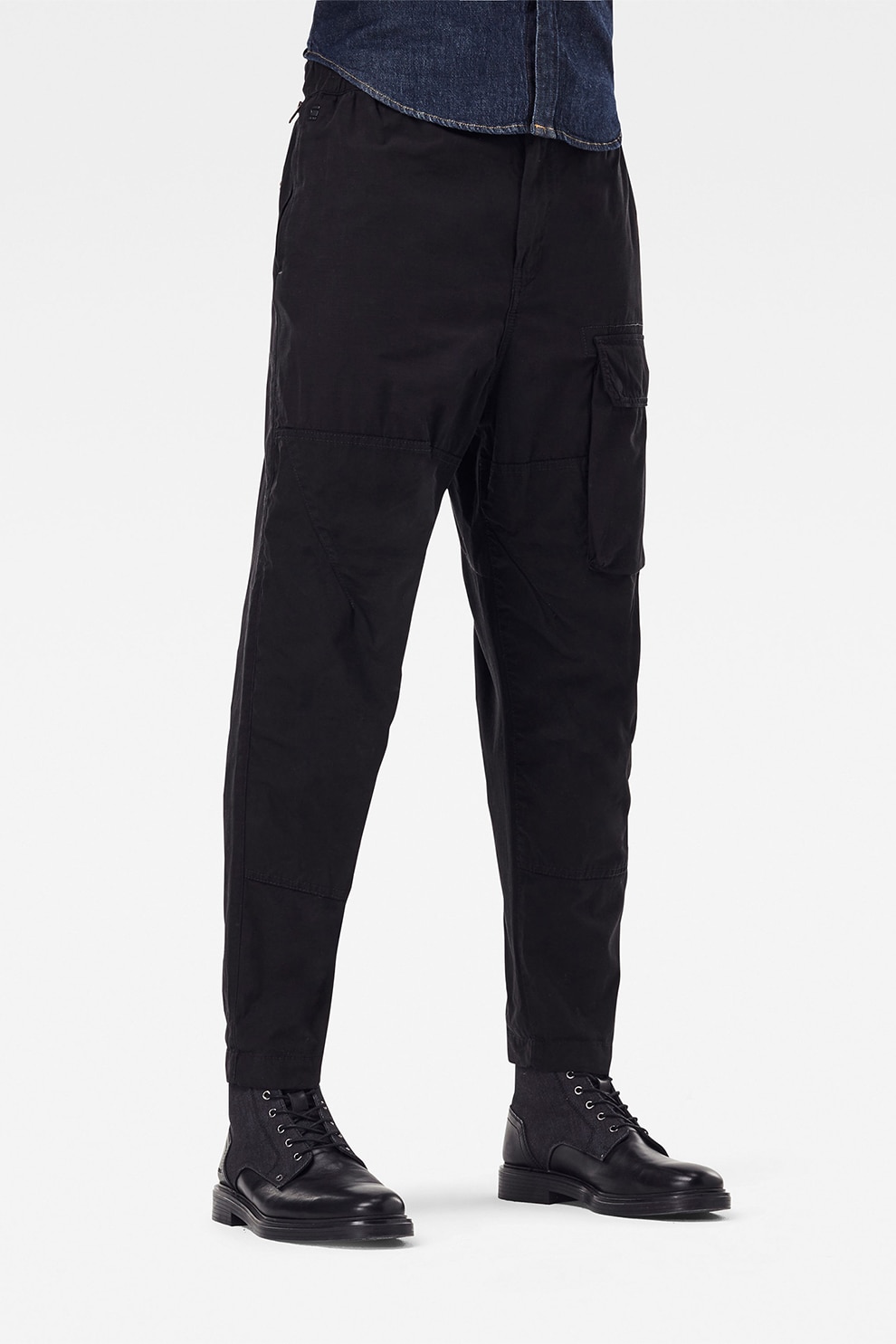 G-Star RAW, Pantaloni relaxed fit cu buzunar frontal, Negru, W31-L32