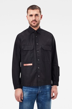 G-Star RAW, Camasa relaxed fit cu buzunare pe piept, Negru, S G-Star RAW, Camasa relaxed fit cu buzunare pe piept, Negru, S