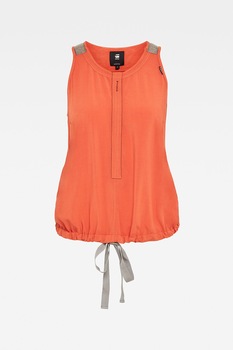 G-Star RAW, Top din lyocell cu terminatie cu snur de ajustare, Oranj mandarina G-Star RAW, Top din lyocell cu terminatie cu snur de ajustare, Oranj mandarina