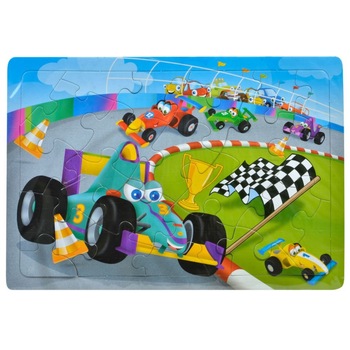 Puzzle circuit cu masini Formula 1, 24 piese Puzzle circuit cu masini Formula 1, 24 piese