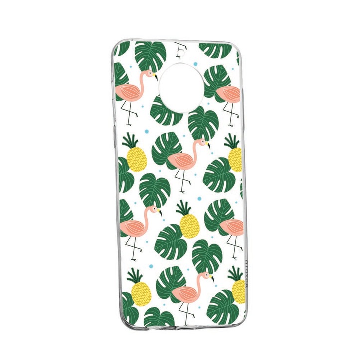 Husa Silicon Compatibila cu Xiaomi Redmi Note 9 Pro 5G, Tropical, rezistenta la uzura, anti-alunecare, 93