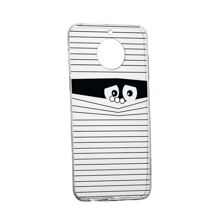 Husa Silicon Compatibila cu Xiaomi Redmi Note 9 Pro 5G, Look Black, rezistenta la uzura, anti-alunecare, 38