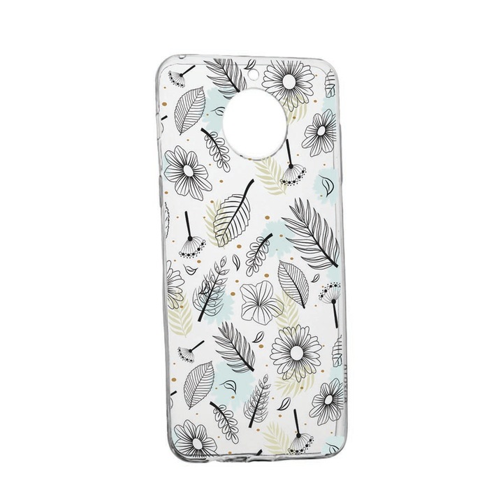 Husa Silicon Compatibila cu Xiaomi Redmi Note 9 Pro 5G, Flori, rezistenta la uzura, anti-alunecare, 81
