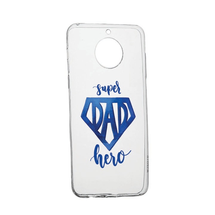 Husa Silicon Compatibila cu Xiaomi Redmi Note 9 Pro 5G, rezistenta la uzura, anti-alunecare, Superhero Dad, 182