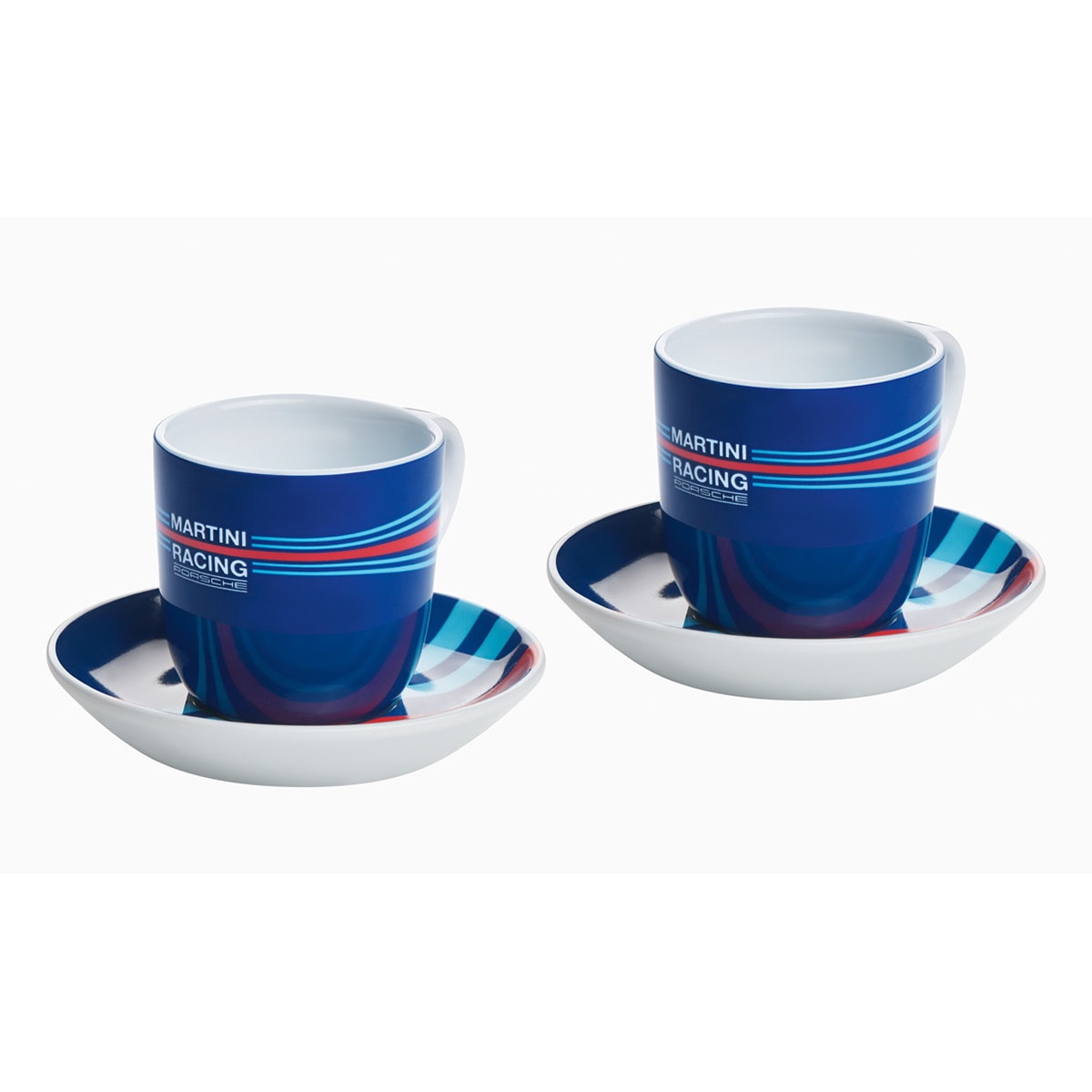 Set 2 cesti espresso , Portelan, Porsche Martini Racing, 200ml, Albastru
