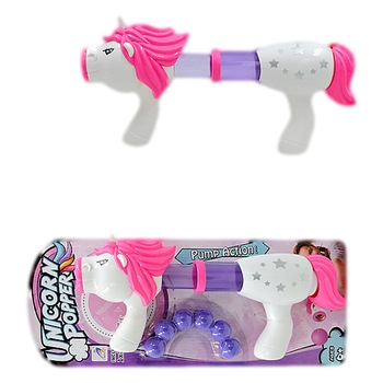 Set Arma de jucarie pentru fetite Pistol Unicorn, include Bile din spuma Set Arma de jucarie pentru fetite Pistol Unicorn, include Bile din spuma