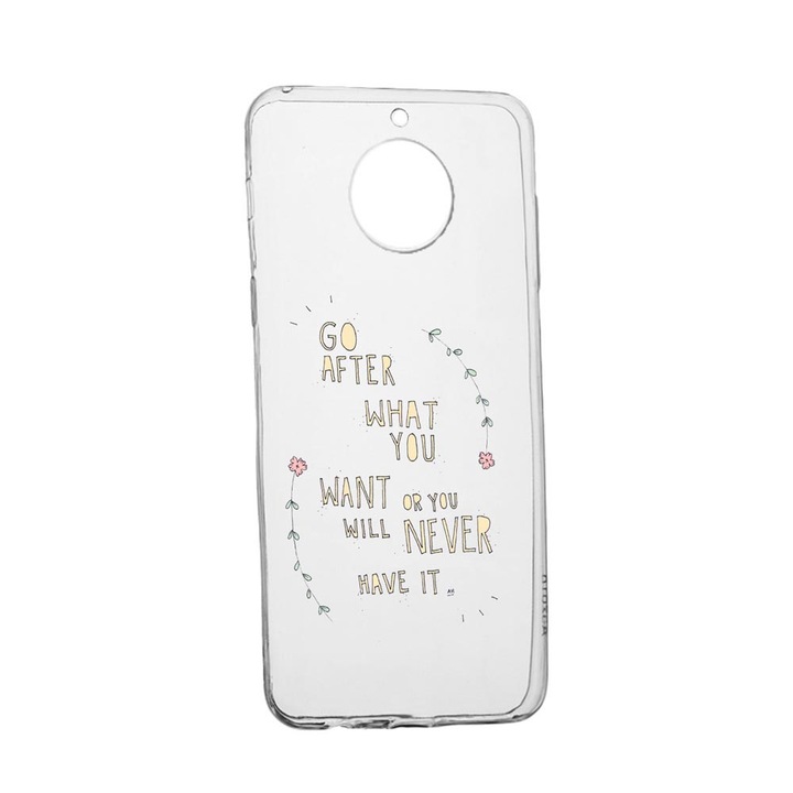 Husa Silicon cu mesaj Be Positive, Compatibila cu Xiaomi Redmi Note 9 Pro 5G, rezistenta la uzura, anti-alunecare, 483