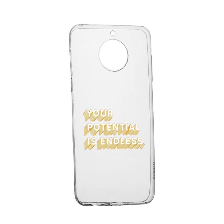 Husa Silicon cu mesaj Endless, Compatibila cu Xiaomi Redmi Note 9 Pro 5G, rezistenta la uzura, anti-alunecare, 484