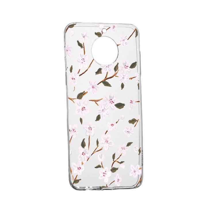 Husa Silicon Florile primaverii, Compatibila cu Xiaomi Redmi Note 9 Pro 5G, rezistenta la uzura, anti-alunecare, 512