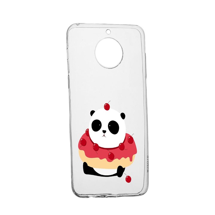 Husa Silicon Sweet Panda, Compatibila cu Xiaomi Redmi Note 9 Pro 5G, rezistenta la uzura, anti-alunecare, 585